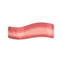 Pork bacon icon flat vector. Meat slice vector