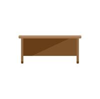 Table perspective icon flat vector. Kitchen wood vector