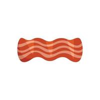 Smoked bacon icon flat vector. Meat crispy vector