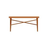 vector plano de icono de muebles de mesa. escritorio de madera