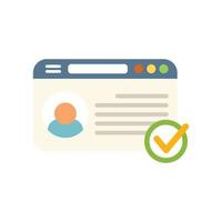 Web job search icon flat vector. Online employment vector