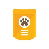 nuevo icono de comida para perros de galleta vector plano. la alimentación animal