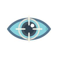 Eye focus icon flat vector. Business work vector