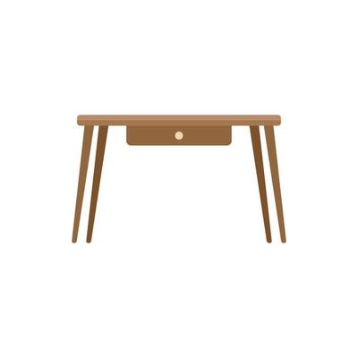 Top table icon flat vector. Object kitchen