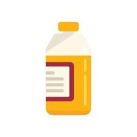 Oil bottle icon flat vector. Flower seed vector