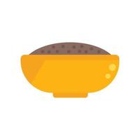 Canola bowl icon flat vector. Oil plant vector