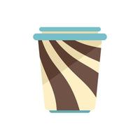 Cocoa milk cream icon flat vector. Chocolate paste vector