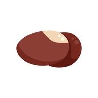 Japan chestnut icon flat vector. Tree fruit vector