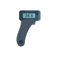 Laser thermometer icon flat vector. Medical digital vector