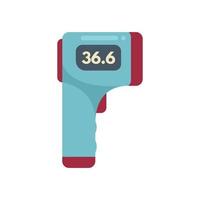 Gun thermometer icon flat vector. Laser sensor vector