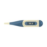 Check thermometer icon flat vector. Digital temperature vector