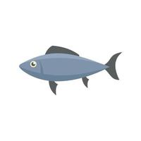 Dog food fish icon flat vector. Animal pet vector