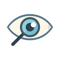 Focus eye work icon flat vector. Goal target vector