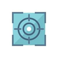 vector plano de icono de carrera de enfoque. objetivo de trabajo