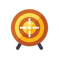Focus target icon flat vector. Work goal vector