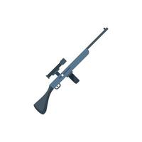 Sniper pistol icon flat vector. Gun scope vector