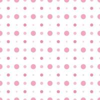 Cute seamless hand-drawn patterns. Stylish modern vector patterns with pink circles and dots. Funny Children's Repeating Pink Print