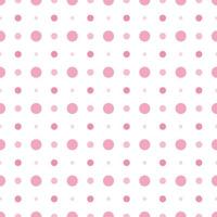 Cute seamless hand-drawn patterns. Stylish modern vector patterns with pink circles and dots. Funny Children's Repeating Pink Print