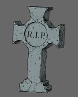 Headstone and Gravestone Drawing Illustration vector