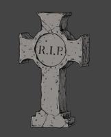 Headstone and Gravestone Drawing Illustration vector