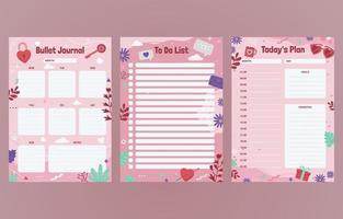 Valentine Themed Journal Template vector