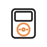 ipod player icon two tone vector