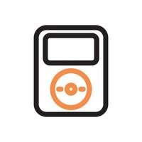 icono de reproductor de ipod de dos tonos vector