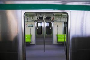 11 January 2023 Dhaka  Bangladesh The Dhaka Metro Mass Rapid Transit MRT High Speed electric train on the platform photo