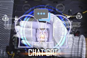 Conceptually, ChatGPT is an AI chatbot or artificial intelligence that can communicate through messages with humans naturally. photo