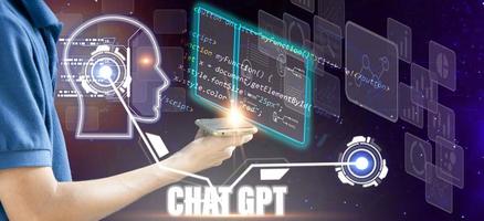 Conceptually, ChatGPT is an AI chatbot or artificial intelligence that can communicate through messages with humans naturally. photo