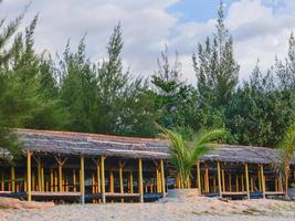 Picnic beach huts in Aceh, Indonesia photo