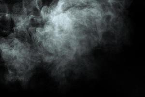 Abstract  powder or smoke isolated on black background photo