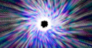 Spinning bright glowing multicolored rainbow unusual beautiful tunnel spiral background space dark abstract photo