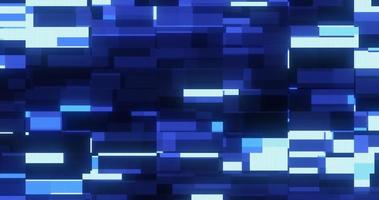 Abstract glowing light blue futuristic energy lines and stripes rectangular magic hi-tech flying horizontally. Abstract background photo