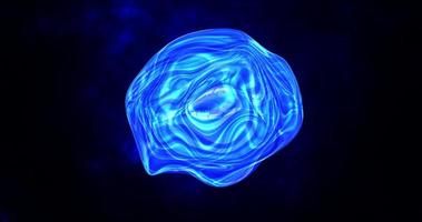 Esfera azul redonda abstracta burbuja de jabón iridiscente líquida futurista, fondo abstracto foto