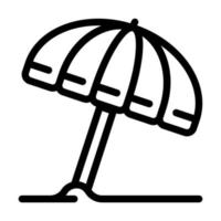 umbrella beach accessory line icon vector illustration