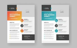 Professional a4 business flyer template design for printing. vector