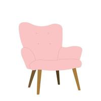 Modern comfortable armchair. Stylish furniture Hand drawn. Isolated on white background.Vector illustration vector