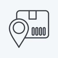 Icon Package Tracking. related to Online Store symbol. line style. simple illustration. shop vector