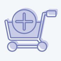 Icon Add. related to Online Store symbol. two tone style. simple illustration. shop vector