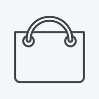 Icon Shopping Bag. related to Online Store symbol. line style. simple illustration. shop vector