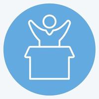 Icon Favorite Product. related to Online Store symbol. blue eyes style. simple illustration. shop vector