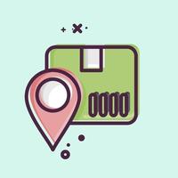Icon Package Tracking. related to Online Store symbol. MBE style. simple illustration. shop vector