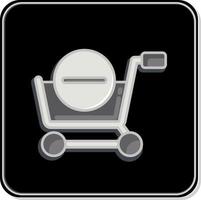 Icon Delete From Cart. related to Online Store symbol. Glossy Style. simple illustration. shop vector