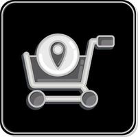 Icon Shop Location. related to Online Store symbol. Glossy Style. simple illustration. shop vector