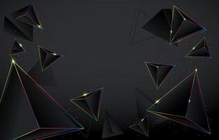 fondo negro triangular vector