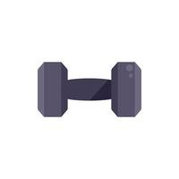 Gym dumbbell icon flat vector. Sport lifestyle vector