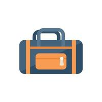 Sport bag icon flat vector. Workout life vector