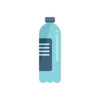 Water bottle icon flat vector. Sport food vector