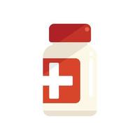 Sport medical pills icon flat vector. Diet food vector